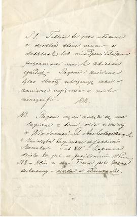 List od Karola Bołsunowskiego do Erazma Majewskiego (rękopis)  strona 4