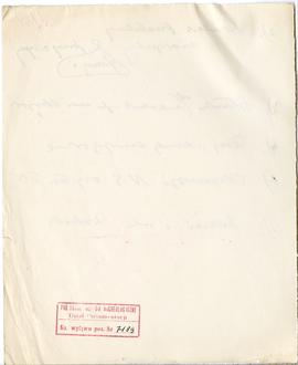 Rękopis wykładów Józefa Żurowskiego z zakresu archeologii przedhistorycznej  strona 236: pieczątk...