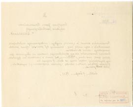 Rękopis. Pismo konserwatora Michała Drewko z dnia 9 sierpnia 1922 r. do Prezydium Państwowego Gro...