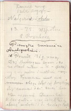 Notes nr 26 z wpisami odręcznymi  Erazma Majewskiego z okresu od 21.07.1886 r. - 05.12.1886 r. st...