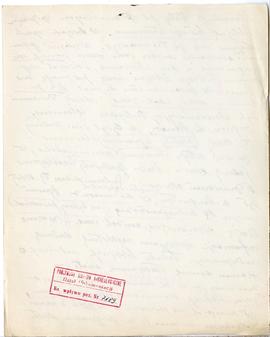 Rękopis wykładów Józefa Żurowskiego z zakresu archeologii przedhistorycznej  strona 86: pieczątka...