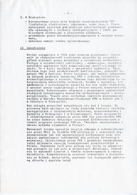 Państwowe Muzeum Archeologiczne w Warszawie. Sprawozdanie z działalności w roku 1994.  Maszynopis...