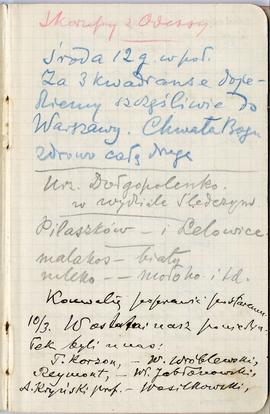 Notatnik nr 61 z odręcznymi notatkami Erazma Majewskiego z okresu od 29.02.1904 r. do 29.09.1904 ...