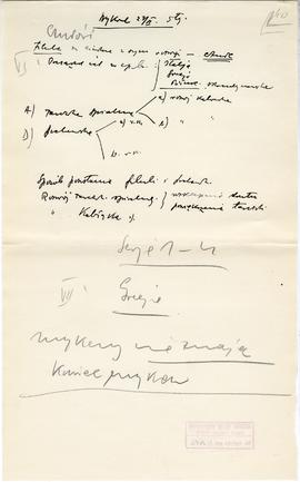 Rękopis jedenastu wykładów Józefa Żurowskiego pt. "Epoka bronzu ze szczególnem uwzględn. pod...