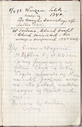 Notes nr 42 z wpisami odręcznymi  Erazma Majewskiego z okresu od 09.04.1993 r.- 28.04.1993 r.  st...