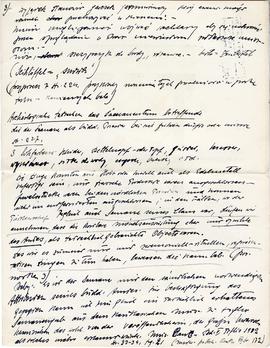 Odręczne wypisy Józefa Żurowskiego w języku polskim i niemieckim z artykułu G. Supki Buddhistisch...