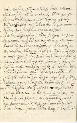 List od Stanisława Ciszewskiego do Erazma Majewskiego (rękopis)  strona 3