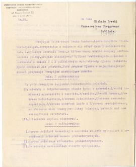 Maszynopis. Pismo Prezydium Państwowego Grona Konserwatorów Zabytków Przedhistorycznych nr 58 z d...