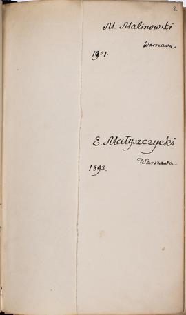 Księga korespondencyjna pt. "Listy do Erazma Majewskiego". Teka VII. M  strona 9: awers...