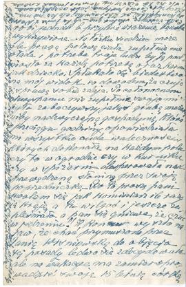 Rękopis listu Teresy Żurowskiej (matki) do Józefa Żurowskiego z dnia 10.06.1926 r.  strona 2
