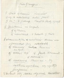 Zespół odręcznych notatek Józefa Żurowskiego (w tym opisy zabytków i zapiski bibliograficzne) wra...