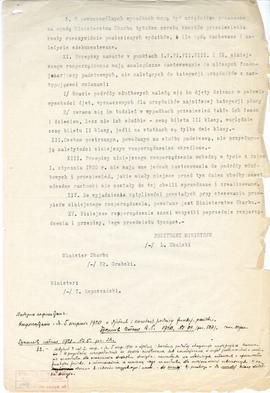 Maszynopis, odpis. "Okólnik Nr 9 /og. Zb. 182/. Dnia 4. lutego 1920 r. Do Szefów Sekcji i Na...