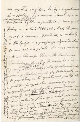List od dr. Łęgowskiego do Redakcji "Wisły" (rękopis)  strona 4