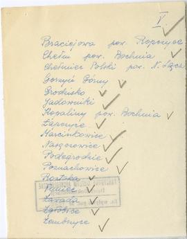Odręczny spis stanowisk  strona 9: "V. Braciejowa […]"