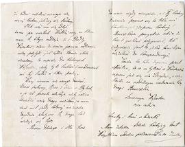 List do Erazma Majewskiego z okresu 03.12.1882 r.- 01.04.1884 r. (w kieszonce tylnej okładki note...