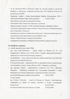 Państwowe Muzeum Archeologiczne w Warszawie. Sprawozdanie z działalności w roku 1998. Maszynopis...