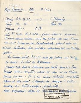 Odręczne wypisy Józefa Żurowskiego w języku niemieckim z Johannes Hoops  Reallexikon der germanis...