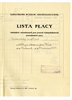 Wypełniony rękopisem druk Państwowego Muzeum Archeologicznego zatytułowany "Lista Płacy&quot...