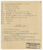 Rękopis - notatka A. Gromka  27 I 1930 r  Magonie  spis od nr 21 do 31 i notatka prof. Krukowskie...