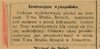 Wycinek prasowy z czasopisma "Kur jer Zachodni" z dnia 12 IX 1926 r. z notatką prasową ...