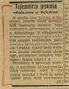 Kartka z „Wieczoru Warszawskiego” nr 209  26 lipca 1935 r. z zaznaczonym artykułem: „Tajemnicza j...