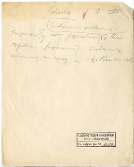 Rękopis notatek Józefa Żurowskiego pt. "Materjały do Sprawozdań" z 1924 r.  strona 2: &...