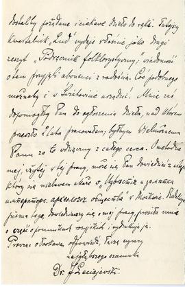 List od dr. J. Leciejewskiego do Erazma Majewskiego z dnia 18.02.1901 r. (rękopis)  strona 6