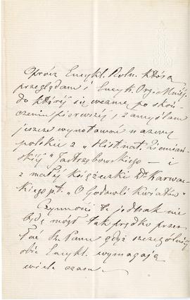 List od A. C. des Etanges do Erazma Majewskiego (rękopis)  strona 2