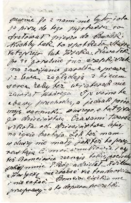 Rękopis listu Teresy Żurowskiej (matki) do Józefa Żurowskiego z dnia 15.03.1928 r.  strona 2