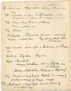 „Notatnik (brulion) Archeologiczny Erazma Majewskiego” - notatki dawniejsze  18.06 - 23.08.1892 r.