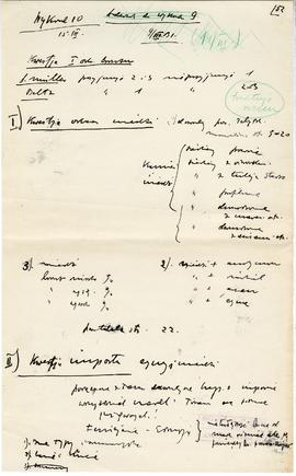 Rękopis jedenastu wykładów Józefa Żurowskiego pt. "Epoka bronzu ze szczególnem uwzględn. pod...