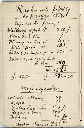 Notes nr 32 z wpisami odręcznymi  Erazma Majewskiego z okresu od 11.06.1888 r. - 06.06.1889 r.  s...