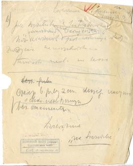 Rękopis notatek Józefa Żurowskiego pt. "Materjały do Sprawozdań" z 1924 r.  strona 9: &...