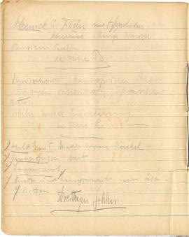 Fragment brulionu Józefa Żurowskiego z notatkami w języku niemieckim na temat kultury merowińskie...