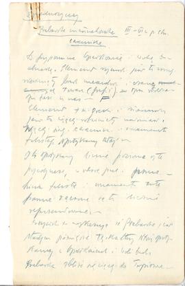 Fragment dziennika Józefa Żurowskiego pt. "Bieżące wiadomości o wykopaliskach" z odręcz...