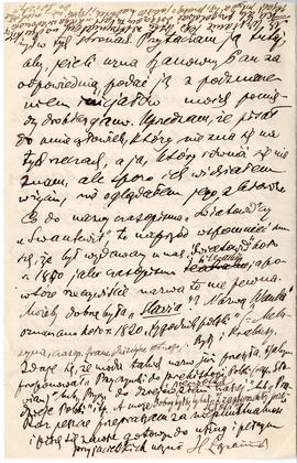 List od Hieronima Rafała Łopacińskiego do Erazma Majewskiego (rękopis)  strona 4