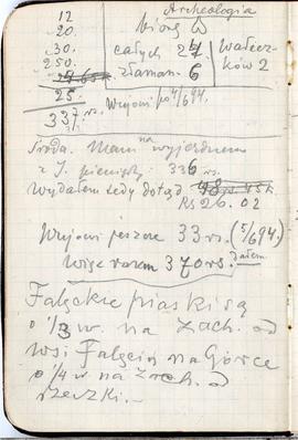 Notes nr 45 z wpisami odręcznymi  Erazma Majewskiego z okresu od 31.05.1894 r.-20/21.02.1895 r.  ...