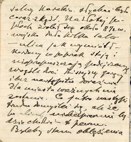 Notatnik nr 64 z odręcznymi notatkami Erazma Majewskiego z okresu od 25.07.1906 r. do 05.01.1907 ...