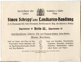 Ulotka reklamowa Simon Schropp Landkarten Handlung - znajduje się w kieszonce Notatnika nr 60 z o...