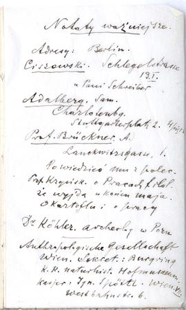 Notes nr 43 z z wpisami odręcznymi  Erazma Majewskiego z okresu od 18.05.1893 r.-26.05.1893 r.  s...