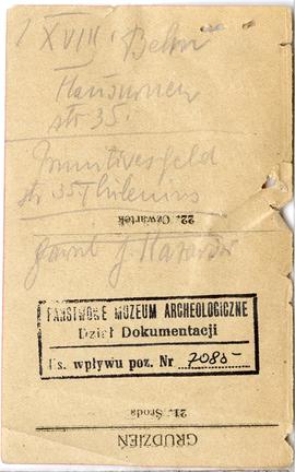 Zbiór odręcznych notatek Józefa Żurowskiego dotyczących literatury do pracy doktorskiej pt. Wykop...