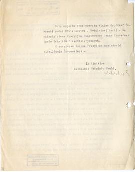 Maszynopis pisma M.W.R. i O.P. do Prezydium Państwowego Grona Konserwatorów Zabytków Przedhistory...
