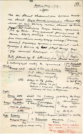 Rękopis jedenastu wykładów Józefa Żurowskiego pt. "Epoka bronzu ze szczególnem uwzględn. pod...