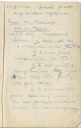 Fragment dziennika Józefa Żurowskiego pt. "Bieżące wiadomości o wykopaliskach" z odręcz...