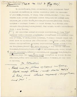 Rękopis dwudziestu ośmiu wykładów Józefa Żurowskiego pt. "Zagadnienie Kopca Krakusa na tle z...