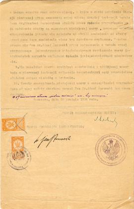 Maszynopis Umowy z dnia 20.12.1924 r. (Egzemplarz II) pomiędzy Ministerstwem Wyznań Religijnych i...