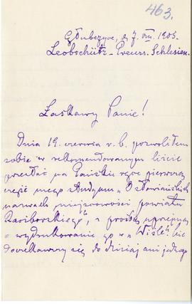 List od Stanisława Drzeżdżyńskiego do Erazma Majewskiego (rękopis)  strona 1