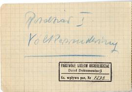 Fiszka z odręcznymi notatkami bibliograficznymi Józefa Żurowskiego  strona 2