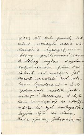 Rękopis listu Józefa Kostrzewskiego do Józefa Żurowskiego z dnia 4.02.1928 r.  strona 2