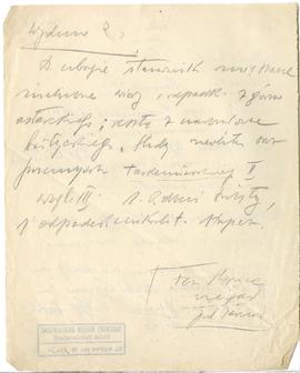 Rękopis notatek Józefa Żurowskiego pt. "Materjały do Sprawozdań" z 1924 r.  strona 4: &...
